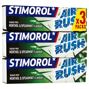 Stimorol air rush menthol spearmint 3-pack 42 g