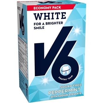 V6 PAQUETO ECONOME DE MENTA WHITE Peppermint 72 g