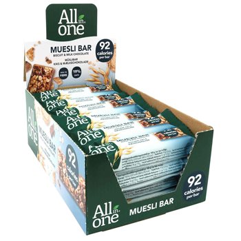 All in One Müslibar Biscuits & Milk Chocolate 25 g.